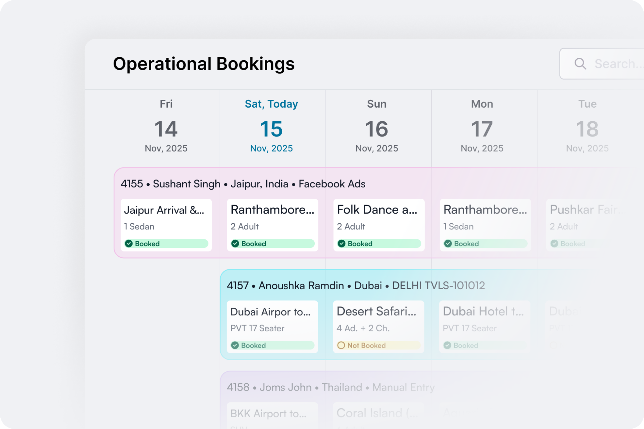 Tour-Movement Calendar Preview